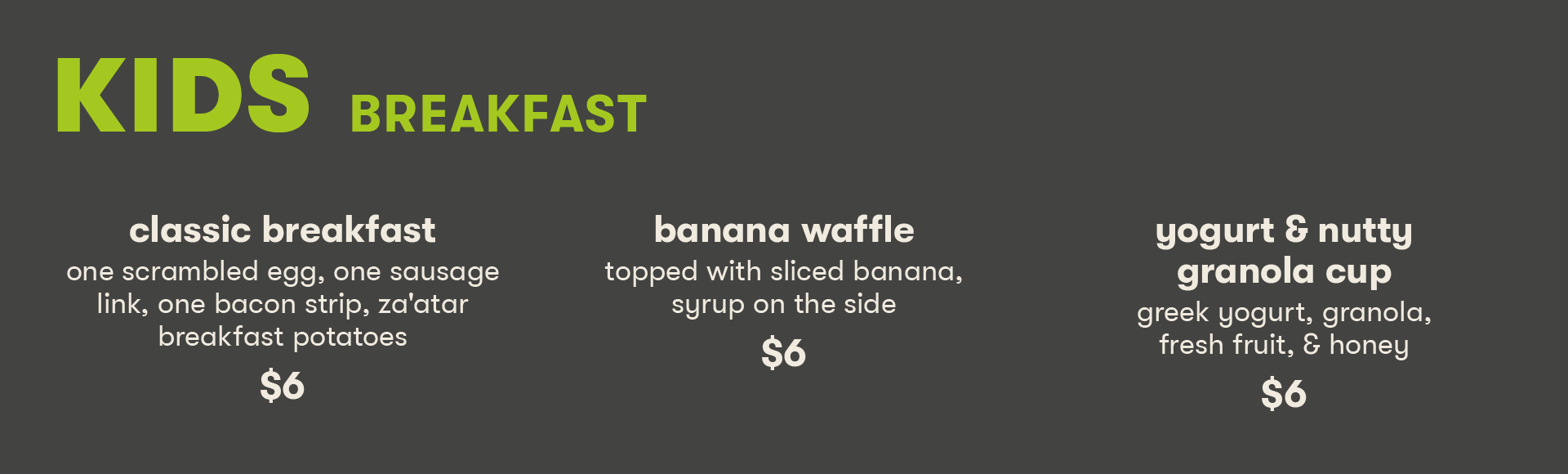 Kids Breakfast - Poulsbo