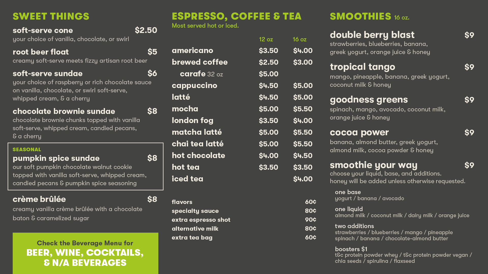 Lunch & Dinner Cont. - Mill Creek